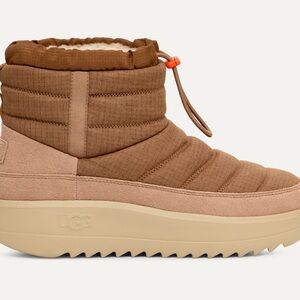 UGG Brown Quilted Rain & Snow Boots
